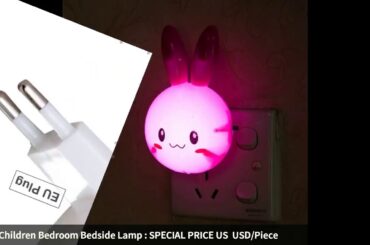 Cartoon Rabbit LED Night Light AC110-220V Switch Wall Lamp With US Plug
