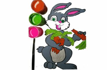 Hướng dẫn bé vẽ con thỏ  / How to Draw a Cute Bunny Rabbit Easy | BÉ TẬP VẼ