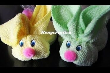 Diy Baby Shower towel BUNNY - conejitos de toalla / Ronycreativa English Channel