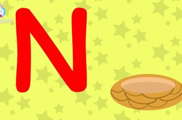 N Is For Nest | Alphabet | Upper Case | Animated Video | English | Ria Rabbit