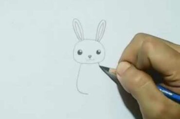 how to draw a cartoon rabbit cute style