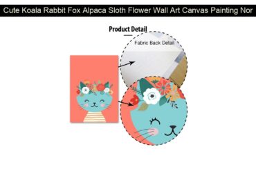 Cute Koala Rabbit Fox Alpaca Sloth Flower Wall Art Canvas Painting Nordic Posters And Prints Wall P