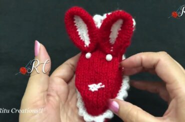 Baby Bunny Shoes 0-3m ( बच्चो के खरगोश वाले जुराब ) | Knitting Hindi |
