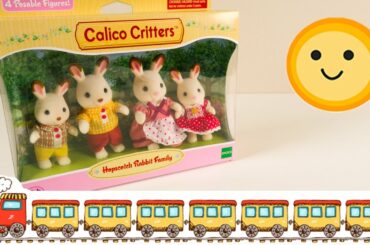 sylvanian families - Hopscotch Rabbit Family Calico Critters  - Cute bunny toy Unboxing - シルバニアファミリー