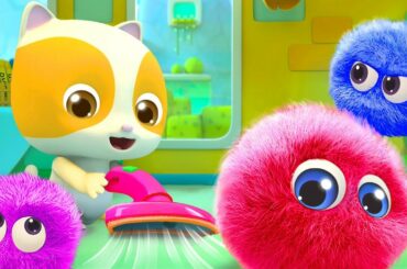 Baby Kitten Cleans the Dust | Cute Dust Song | Nursery Rhymes | Kids Songs | BabyBus