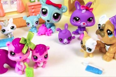 LPS Mommies Series Mommy and Baby Littlest Pet Shop HAUL Opening toy review