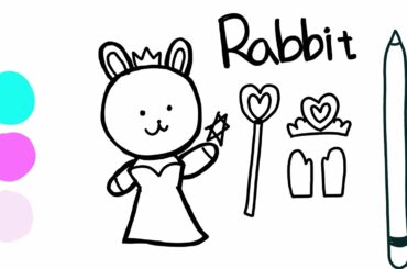 Cute Elsa Rabbit Coloring and Drawing  | Animals | Zebra Toy Art