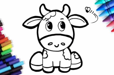 How To Draw A Cute Baby Calf | Drawing Lessons | Coloring Pages for Kids