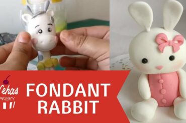 Fondant bunny | rabbit | animal cake topper | cute animals