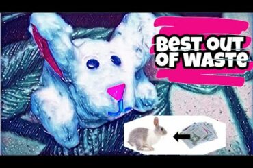 How to make cute rabbit from waste newspaper - Best out of waste