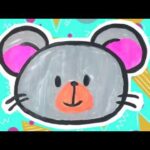 How To Draw A Cute Baby Mouse Colorful