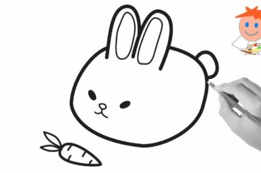 How To Draw A Cute Bunny With A Carrot Step by Step | Drawing for Kids 💖