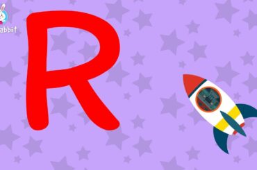 R Is For Rocket | Alphabet | Upper Case | Animated Video | English | Ria Rabbit