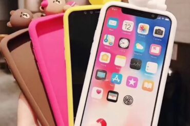 3D Cute Sleep Cartoon Bear Bunny Soft Silicone Case for iPhone Xs 6S 6Plus 7 8 7lus 8Plus iPhone ...