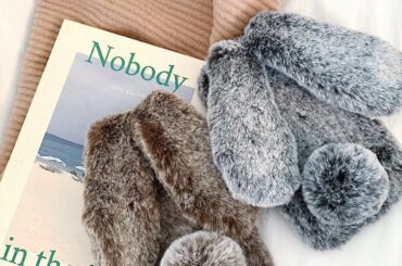 KELIBO Cute Rabbit Ears Case For Huawei P20 P8 P9 Lite Bunny Plush Fur Hair