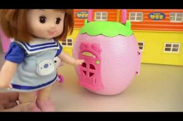 Baby Doll rabbit slide house and baby Doli cute music - ToyPudding