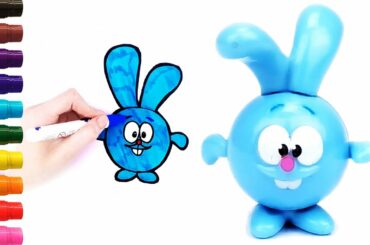 Draw step by step | Learn colors with cute Rabbit or Bunny for kids | Video for toddlers