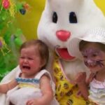 Cute Baby Sisters Meet the Easter Bunny!  - Lilah & Londyn