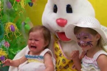 Cute Baby Sisters Meet the Easter Bunny!  - Lilah & Londyn