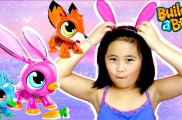 Build a Bot- Girl build a cute Bunny Bot robot animals DIY STEM toys