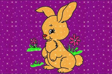 Funny Cute Rabbit With Flowers Drawing | How To Draw Animals for Kids | Drawing of Bunny