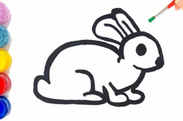 How to draw rabbit for toddlers | easy drawing step by step | learning color | Bubble TV