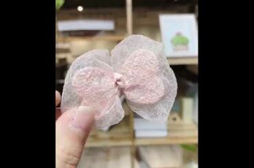 Cute Sequin Kids Girls Mesh Bow Hair Clips Rabbits Ear Hairpins