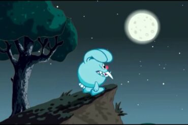 blue spherical rabbit screaming