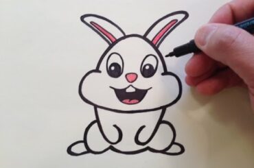 How to Draw a Cute Cartoon Bunny Rabbit - NEW!