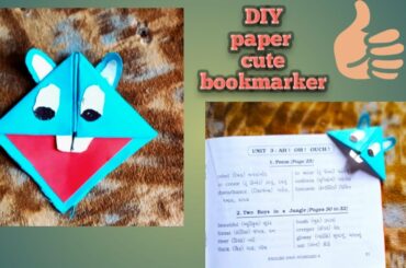 Easy cute rabbit bookmark corners| origami tricks| simple and easy| for kids paper craft ideas