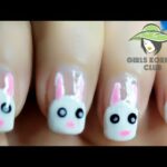 Cute Bunny Nail Art! 🐰!