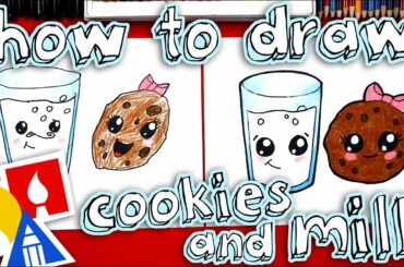 How To Draw Cookies And Milk