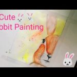 Cute Rabbit Painting with water colour | painting | A lil different