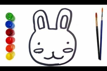 [Learn english words]  Let's do it together  Cute Bunny  Painting And Coloring