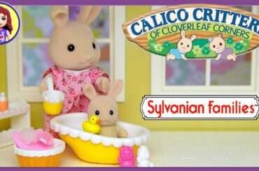 Sylvanian Families Calico Critters Bathtime for Baby Set Unboxing Setup and Play - Kids Toys