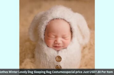 Cute Baby Photography Set Props Boys and Girls Warm Plush Newborns Photo Props Clothes Winter Lov...