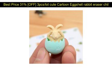 √ Discount Sale 31% [OFF] 3pcs/lot cute Cartoon Eggshell rabbit eraser children Learning stationery