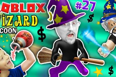 MY HEADS IN MY WHAT?!! ROBLOX WIZARD TYCOON! 2 Player FGTEEV Castle in Wizarding World Game #27