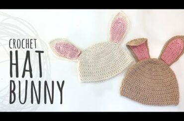 Tutorial Crochet Bunny Hat for Easter | All sizes!