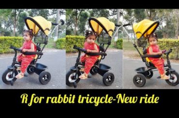 R for rabbit tricycle tiny toes ||13 month baby new ride ||Ride with grandmaa