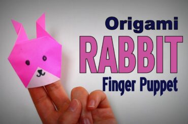 Origami - How to make a RABBIT (FINGER PUPPET)