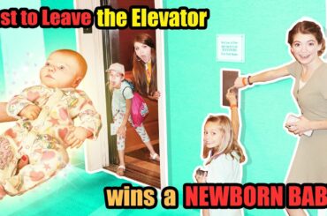 Last to Be FOUND ON the Elevator Wins CUTE Newborn BABY with That YouTub3 Family!
