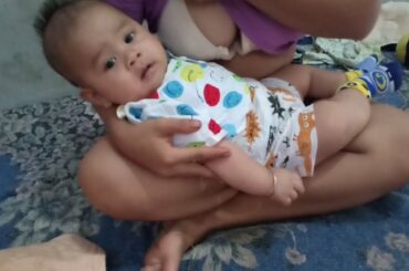 Breastfeed cute baby