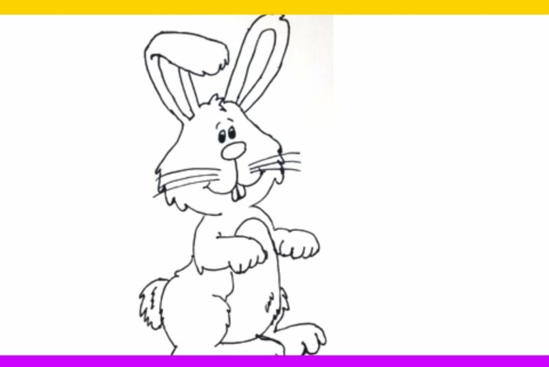 CUTE AND EASY BUNNY RABBIT | how to draw bunny easy step by step eaktas