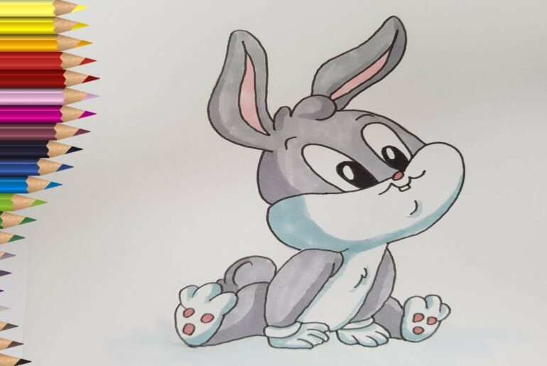 💙❤️💛Desenez Desene Animate : BUGS BUNNY | Colorez Baby Looney Tunes