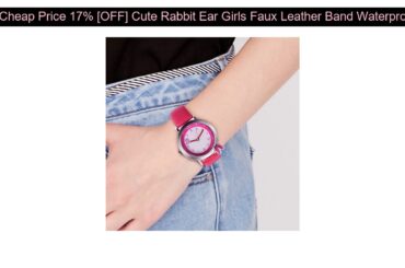 √ Hot Promo 17% [OFF] Cute Rabbit Ear Girls Faux Leather Band Waterproof Analog Quartz Wrist Watch
