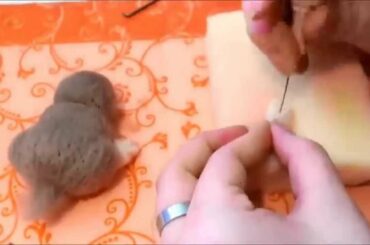 Needle Felting A Bunny - Time Lapse