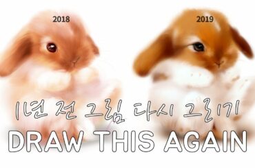 [DRAWING ANIMALS] Procreate drawing | DRAW THIS AGAIN | Cute Bunny | 1년 전 토끼그림 다시그리기