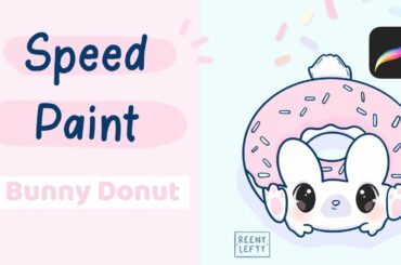 TIME LAPSE/SPEEDPAINT | Cute Kawaii Bunny Donut | Procreate and iPad Pro