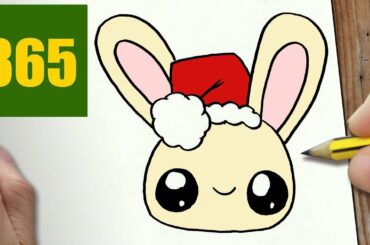 HOW TO DRAW A CHRISTMAS RABBIT CUTE - christmas special